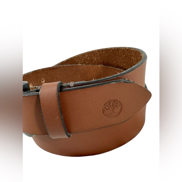 Genuine vintage TIMBERLAND tan brown leather belt medium size 32 - Picture 7 of 11